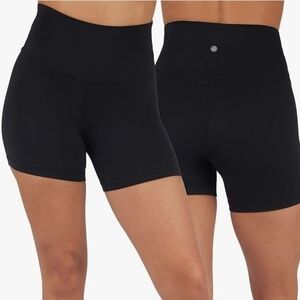 Yogalicious 2pk Black Lux‎ Crossover x Everyday Shorts Size XS NWT